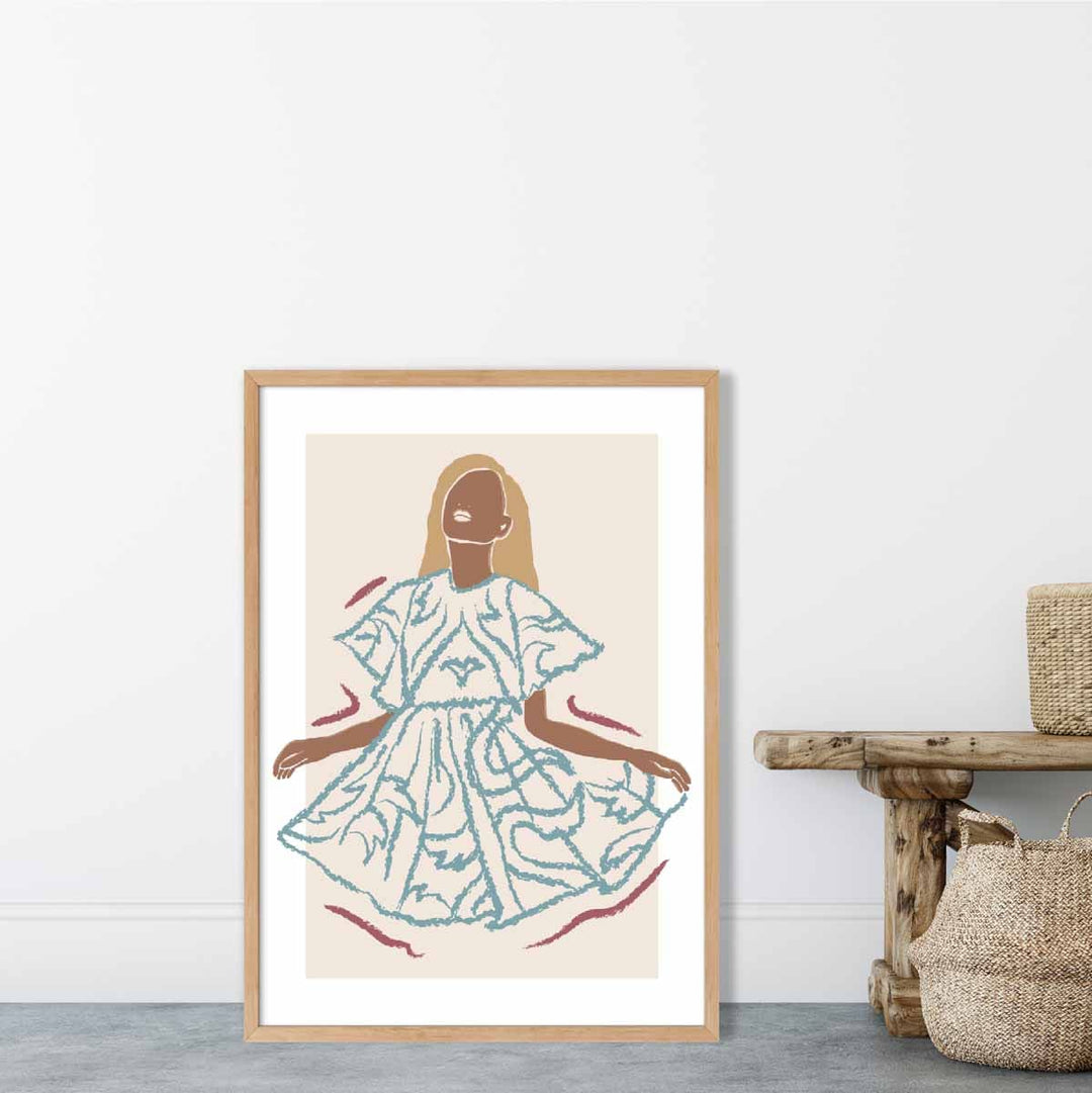 Wandkunst Poster Moderne Frau Skizze Minimalistisch 1