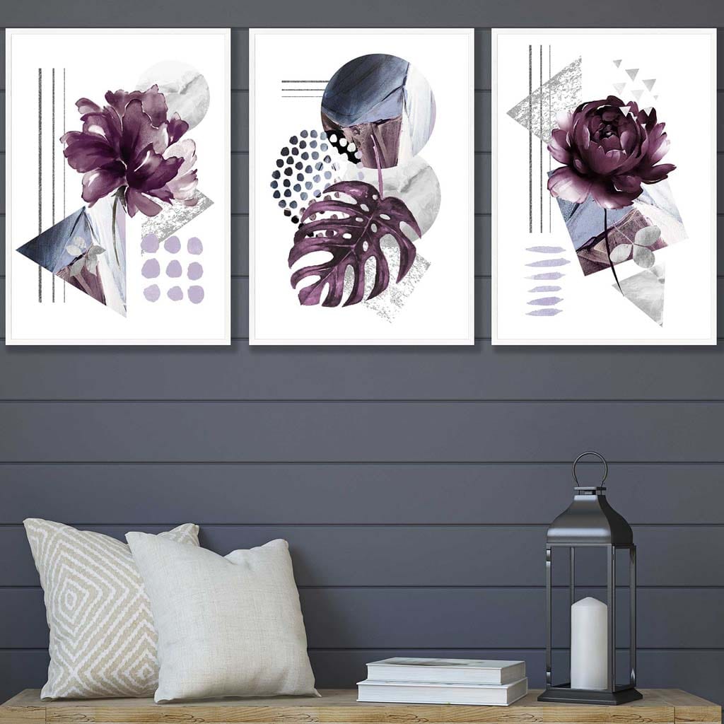 Wandkunst Set Botanische Drucke für Modernes Wohnen 3 Teile 2