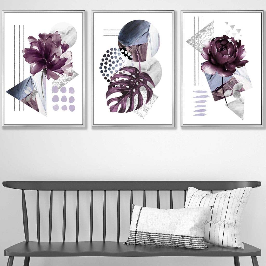Wandkunst Set Botanische Drucke für Modernes Wohnen 3 Teile 3