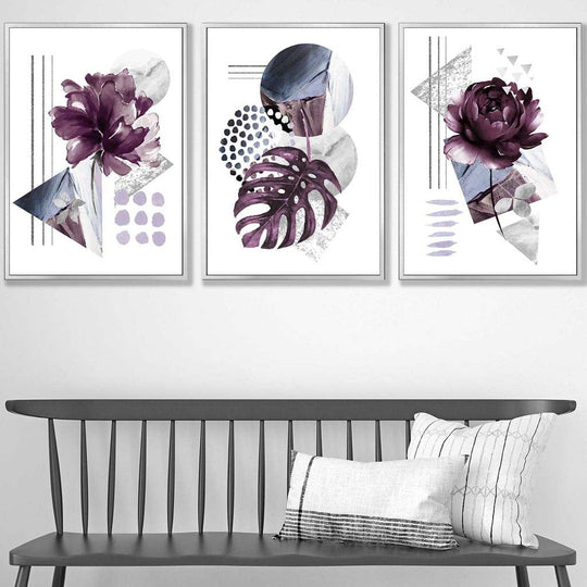 Wandkunst Set Botanische Drucke für Modernes Wohnen 3 Teile 3