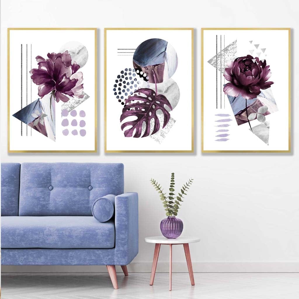 Wandkunst Set Botanische Drucke für Modernes Wohnen 3 Teile 4