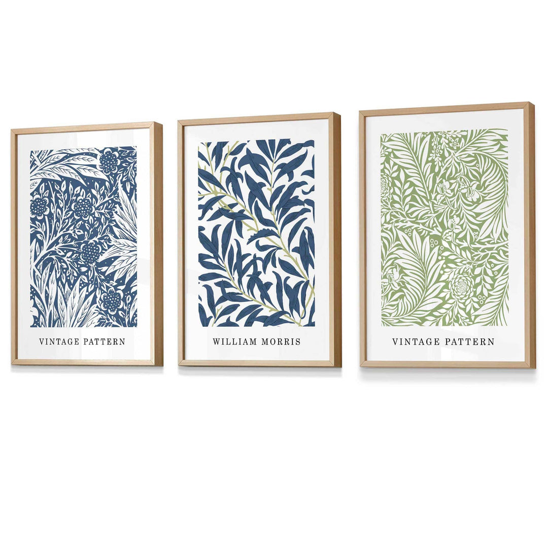 Wandkunst Set mit Vintage Blumenmotiven von William Morris 6