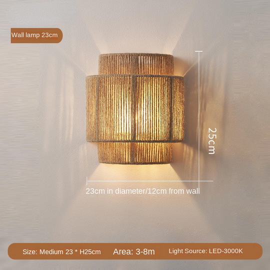 Wandleuchte Innen Bohème-Stil mit Schalter - Rustikale Wandlampe für Gemütliche Atmosphäre 4