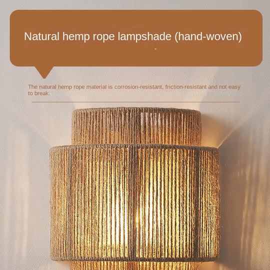 Wandleuchte Innen Bohème-Stil mit Schalter - Rustikale Wandlampe für Gemütliche Atmosphäre 5