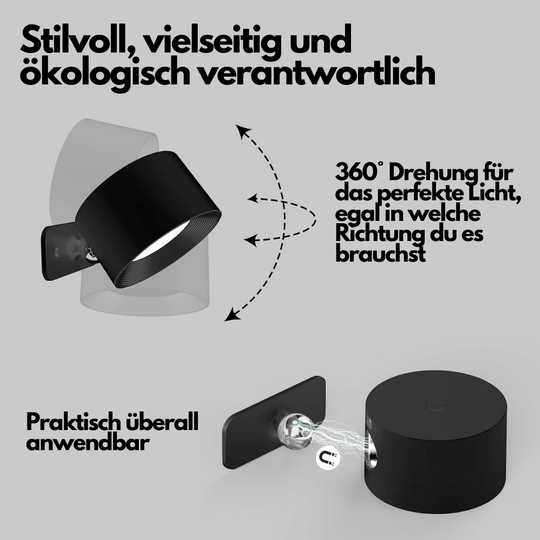 Wandleuchte Innen Mit 360° Verstellbarkeit Und USB-Ladefunktion – Moderne LED Wandleuchten Innen 4