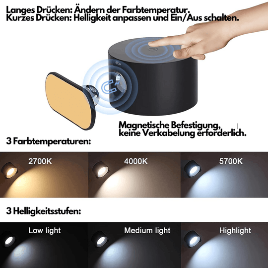 Wandleuchte Innen Mit 360° Verstellbarkeit Und USB-Ladefunktion – Moderne LED Wandleuchten Innen 6