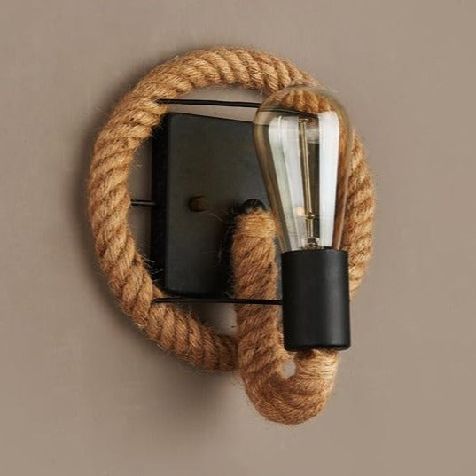 Wandleuchte im Vintage-Stil mit Seil 5