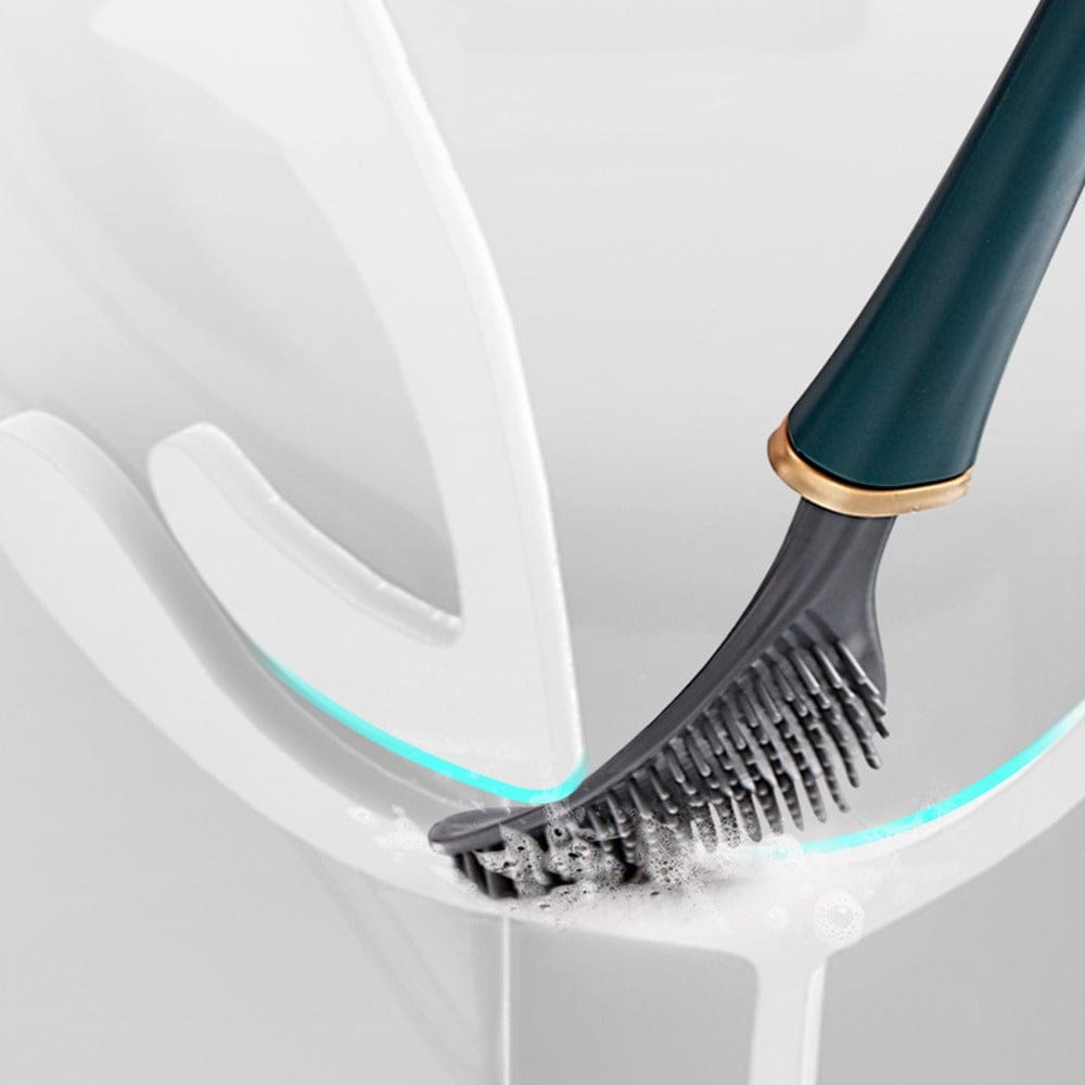 Wandmontierte Silikon-Toilettenbürste mit ergonomischem Griff 4