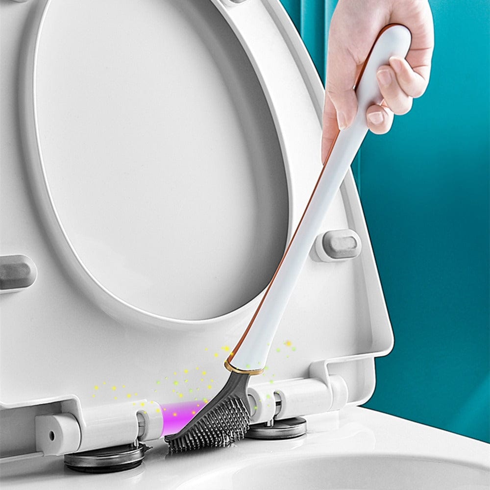 Wandmontierte Silikon-Toilettenbürste mit ergonomischem Griff 5