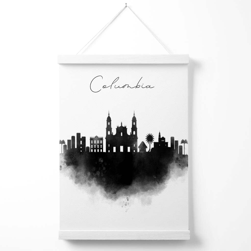 Wandposter Stadtansicht Columbia Aquarell-Design für Wohnzimmer und Büro 2