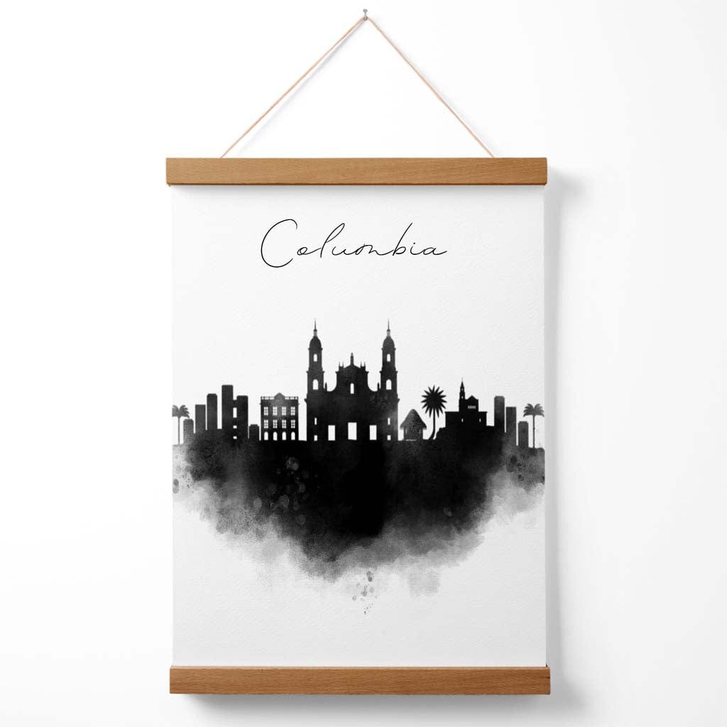 Wandposter Stadtansicht Columbia Aquarell-Design für Wohnzimmer und Büro 3