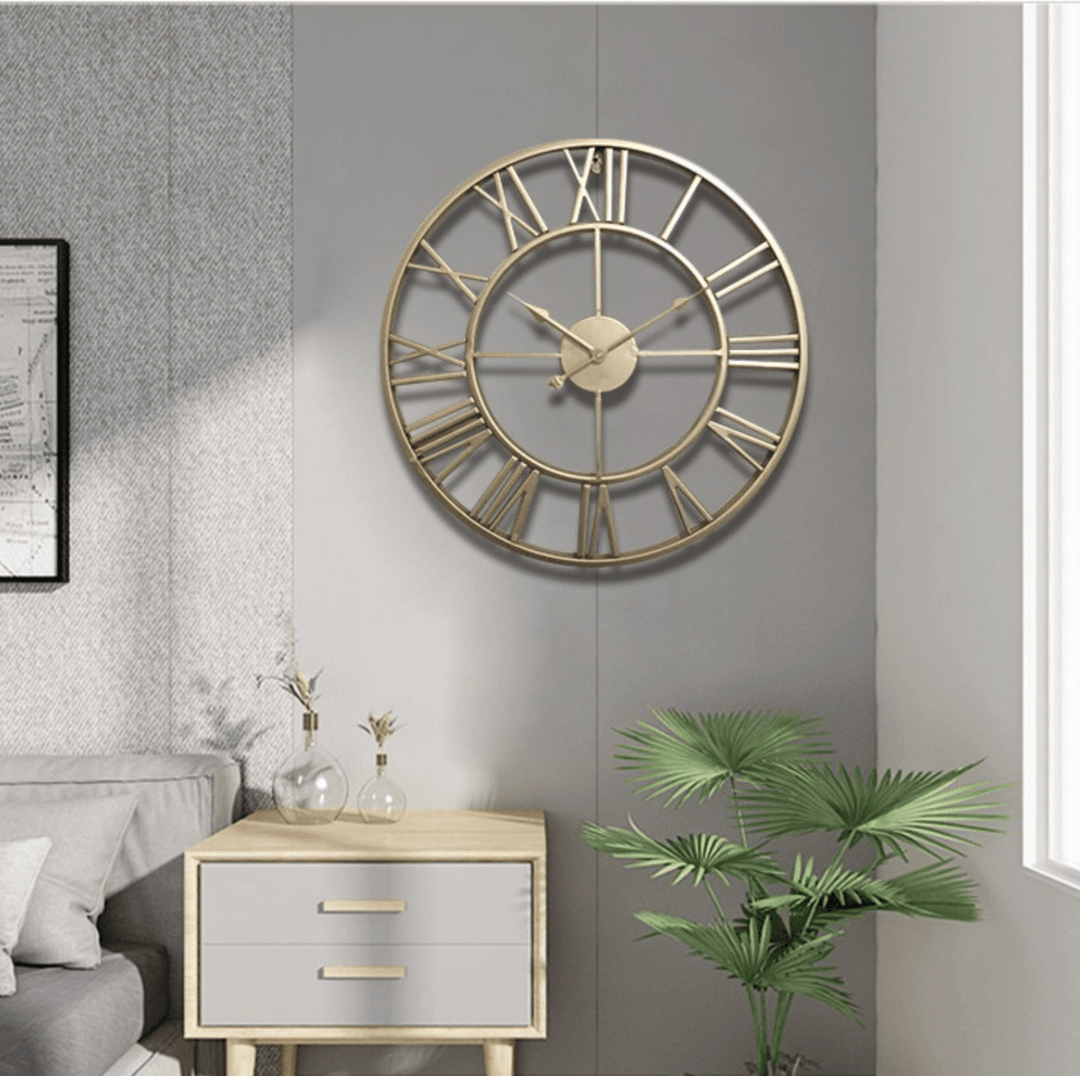 Wanduhr Groß Skelett Design Modern für Wohnzimmer und Büro 40 cm 2