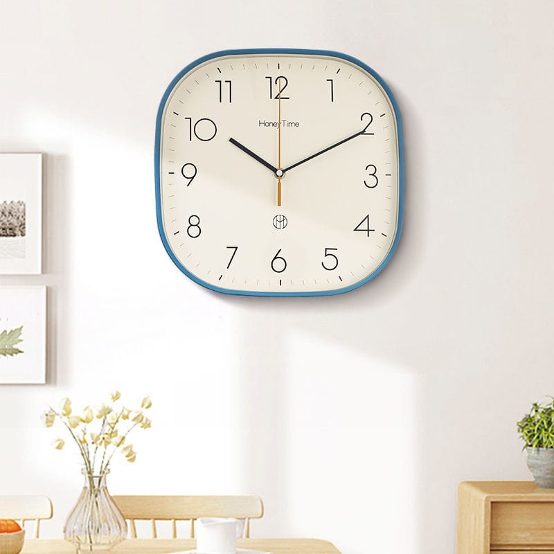 Wanduhr Hingucker Quadratisch Retro-Stil für Moderne Küchen und Büros 0
