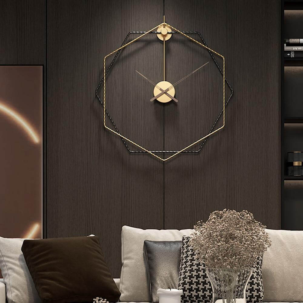 Wanduhr Modern Geometrisch Groß Hingucker für Wohnzimmer und Büro 7
