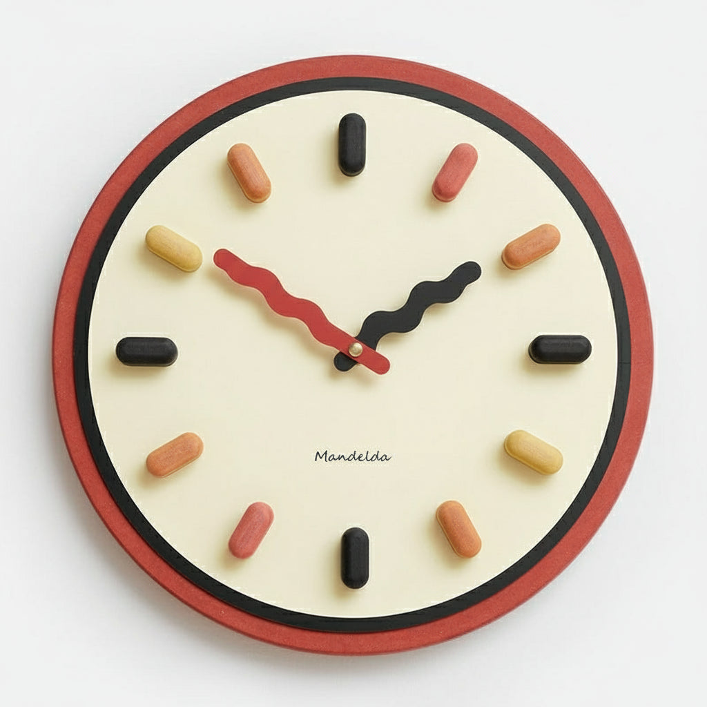 Wanduhr im nordischen Design mit 3D-Effekt 0