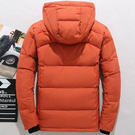 Warme Dicke Kapuzen-Pufferjacke