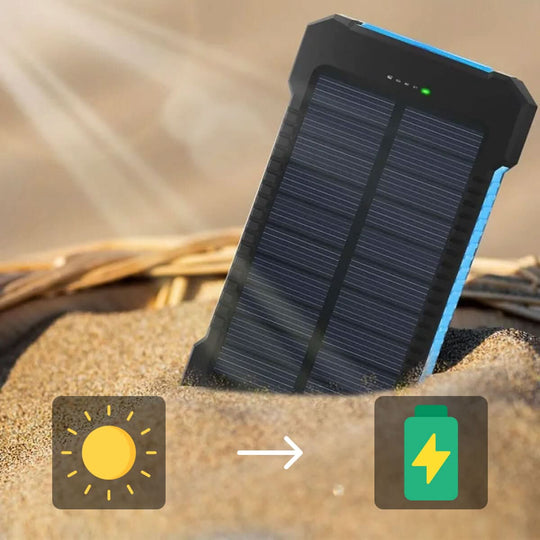 Wasserdichte Power Bank Solar für Outdoor-Abenteuer mit 30000 mAh und LED-Taschenlampe 6