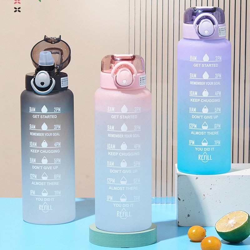 Wasserflasche Trinkflasche Sport mit Motivationsdesign für Tägliche Hydration 3