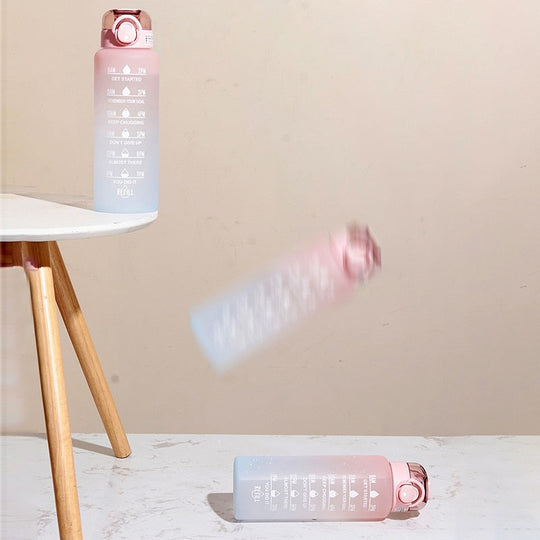 Wasserflasche Trinkflasche Sport mit Motivationsdesign für Tägliche Hydration 4