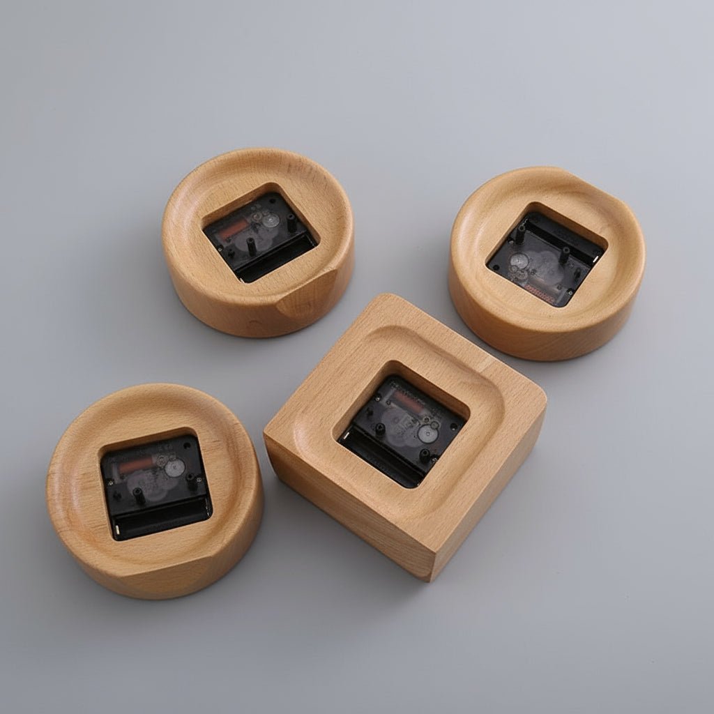 Wecker aus Buchenholz im minimalistischen Stil 1