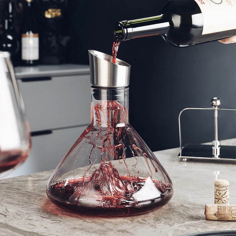 Weinkaraffe mit 12-Kanal-Belüftung für Rotwein, 1500 ml, Stilvolles Design 1