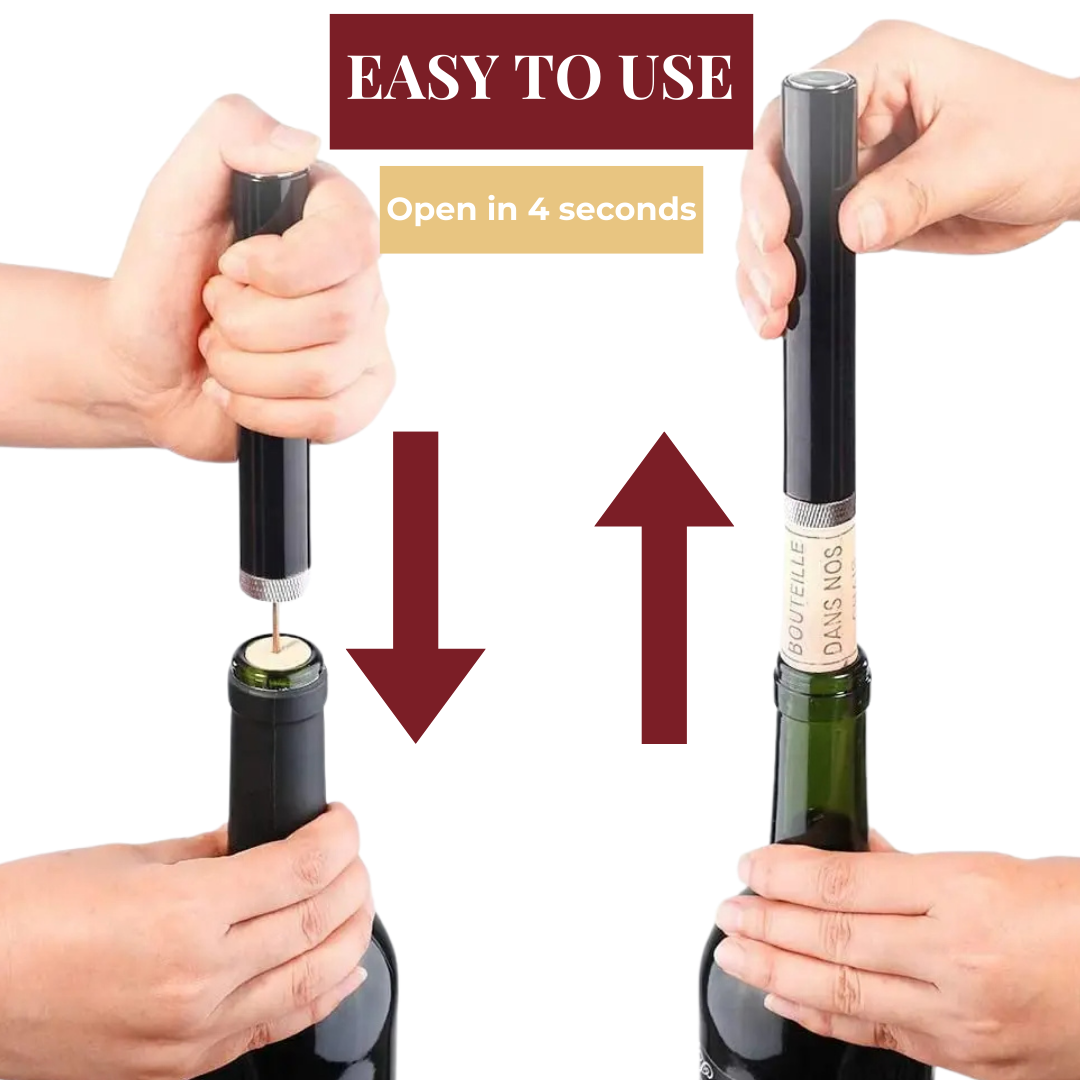 Weinöffner Luftdruck Edelstahl Ergonomisch 1