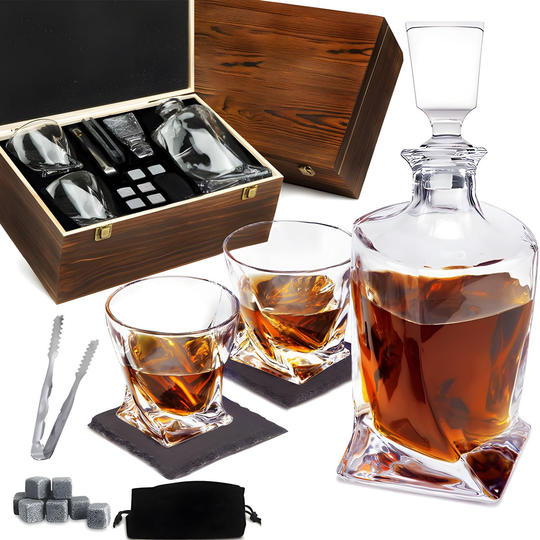 Whiskey Set Elegante Karaffe Mit Gläsern Und Zubehör 0