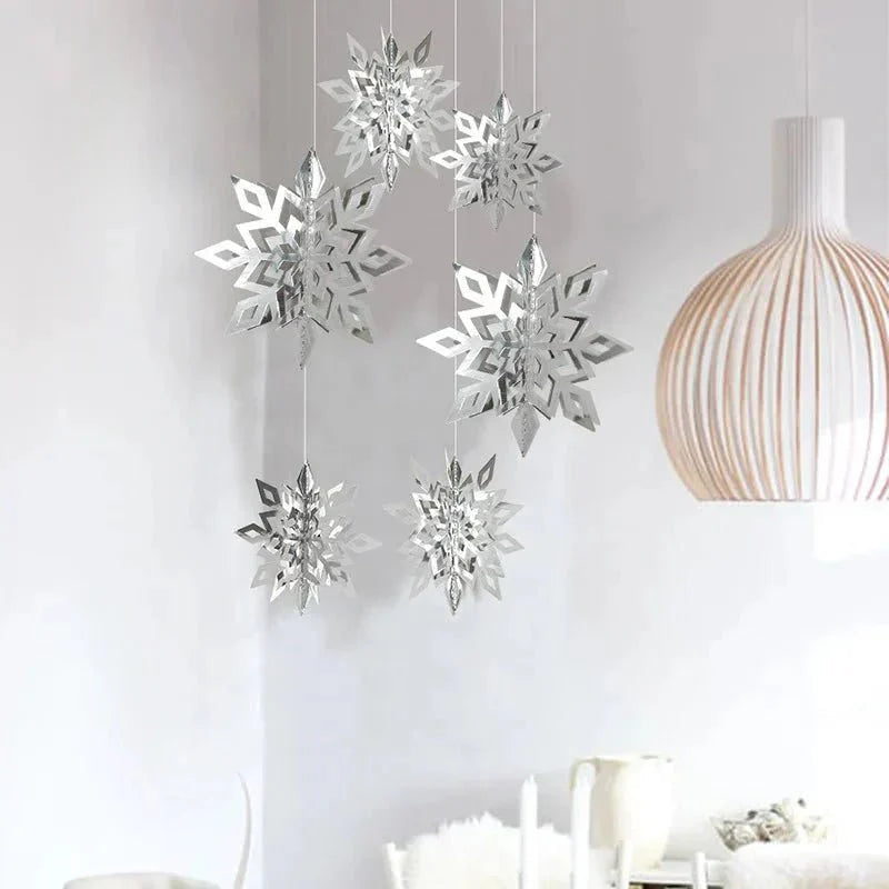 Winterzauber Raumdekoration 3D Schneeflocken für Feste 3