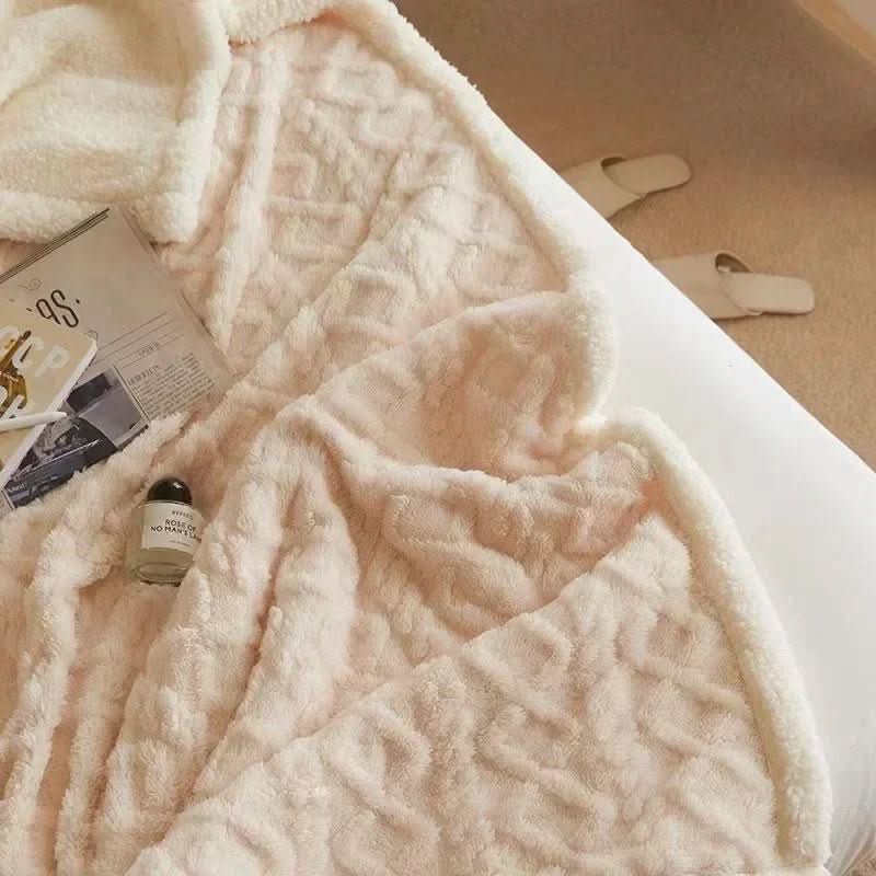 Wolldecke für Den Winter Beidseitig Verwendbar Komfortabel und Pflegeleicht 5