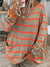 Damenpullover Gestreift Langarm Bequem Acryl-Polyester-Mischung-1