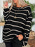 Damenpullover Gestreift Langarm Bequem Acryl-Polyester-Mischung-3