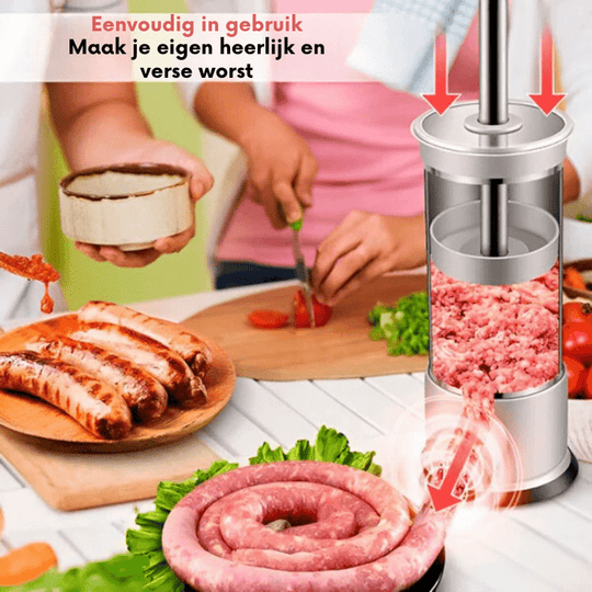 Wurstfüllmaschine für die einfache Herstellung von Würsten 2