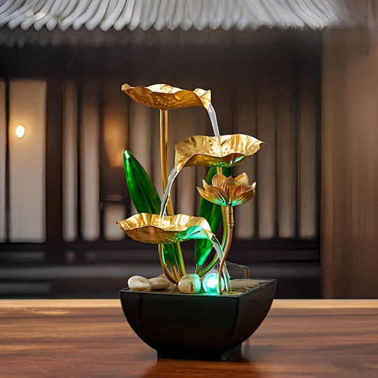 Zimmerbrunnen Lotus Design für entspannende Atmosphäre 1