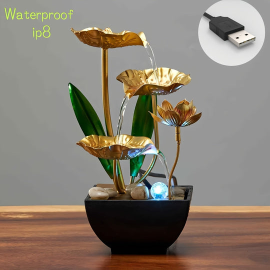 Zimmerbrunnen Lotus Design für entspannende Atmosphäre 2