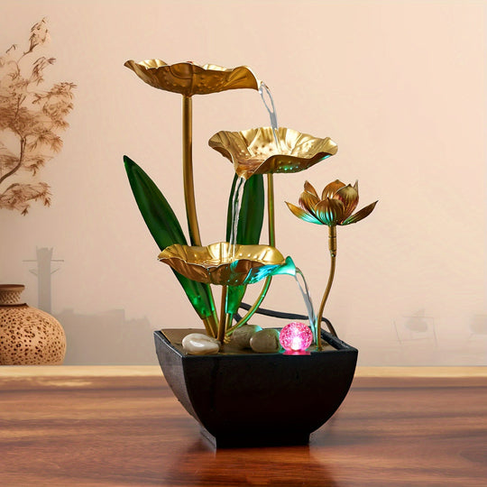 Zimmerbrunnen Lotus Design für entspannende Atmosphäre 3