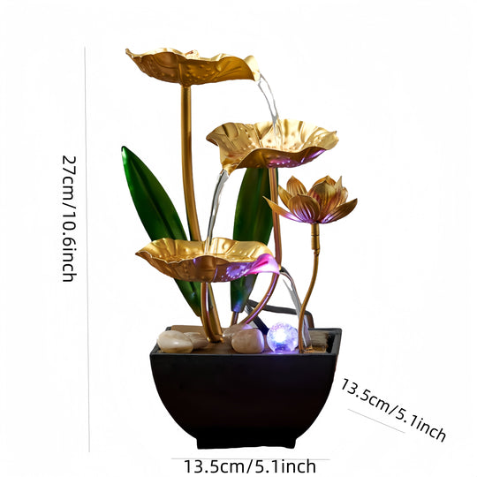 Zimmerbrunnen Lotus Design für entspannende Atmosphäre 6