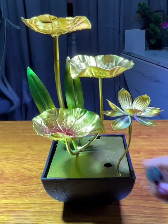 Zimmerbrunnen Lotus Design für entspannende Atmosphäre 7
