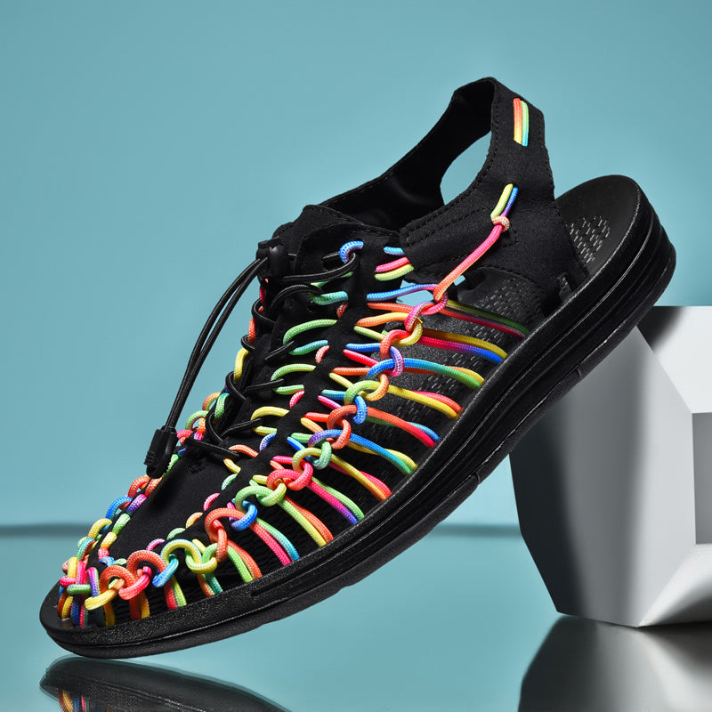 Herren Sandalen Atmungsaktives Mesh Design Leichte Komfort-Schuhe 4