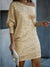 Damen Festliches Kleid Figurbetont Mit Kontrast-Pailletten aus Polyester 2