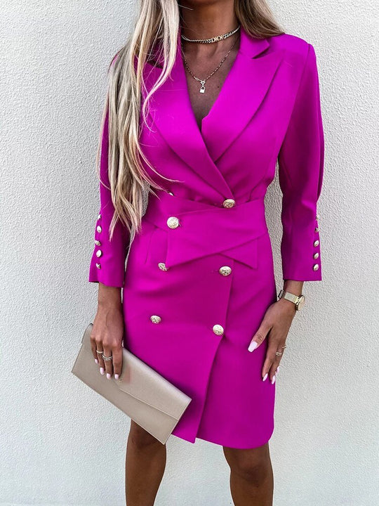 Damen Blazer Kleid Elegantes Design Polyester-Viskose-Mix für Festliche Anlässe 4