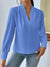 Damenbluse Schwarz V-Hals Elegant Polyester Bequem-2