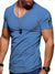 Herren T-Shirt V-Ausschnitt Lässig 100% Baumwolle Kurzarm-1