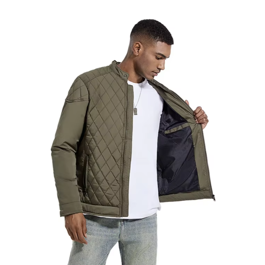 Gesteppte Bomberjacke aus Baumwolle für Männer