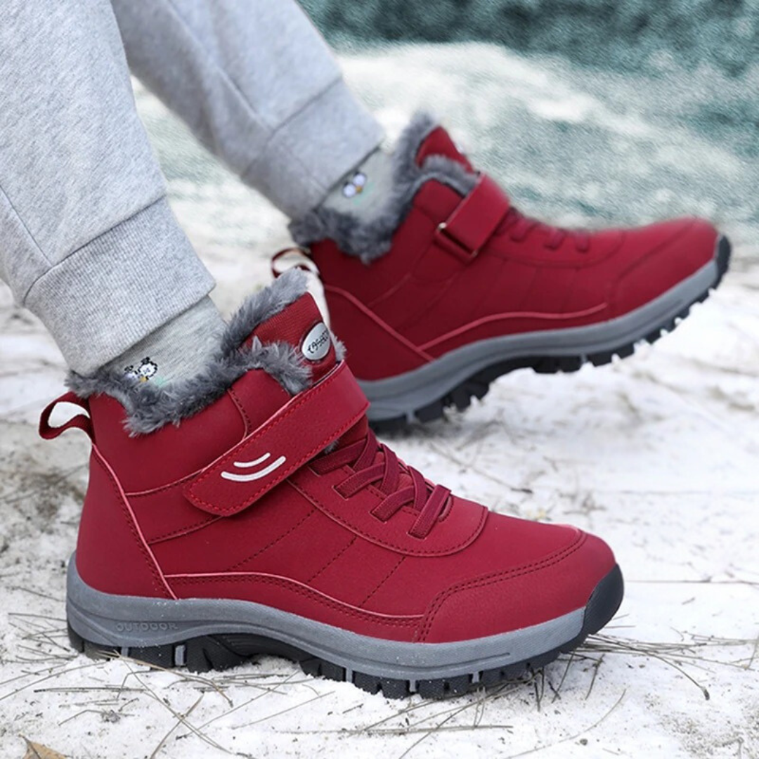 Leichte Damen-Schneestiefel mit Fell