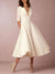 Damen A-Linien Swing Kleid Retro-Stil 100% Baumwolle für Hochzeitsgast Sommer- und Abendkleider 1