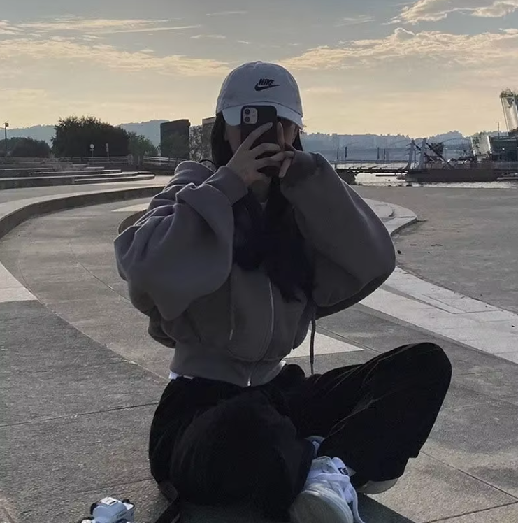 Dames Übergroßes Kapuzenoberteil