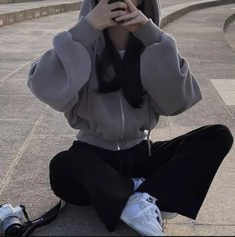 Dames Übergroßes Kapuzenoberteil