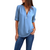 Damenbluse mit tiefem V-Ausschnitt aus Chiffon