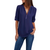 Damenbluse mit tiefem V-Ausschnitt aus Chiffon
