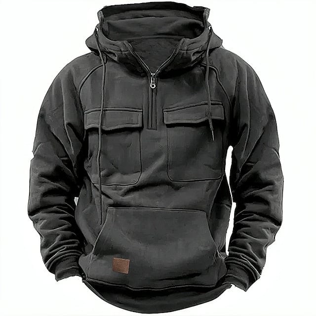 Variant image for Herren Hoodie Winter Stil Baumwolle Bequeme Passform Kängurutasche-1